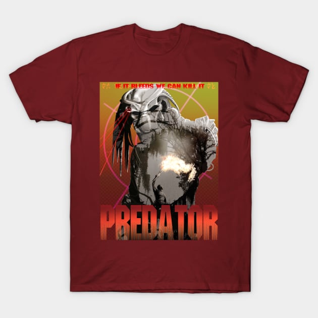 PREDATOR poster T-Shirt by CrazyPencilComics